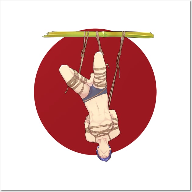 Manga boy in Shibari Suspension Wall Art by ShibariZone